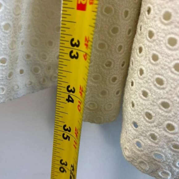 DVF Diane Von Furstenberg Women Kayley Eyelet Wrap Dress White Size 4 - Picture 6 of 12